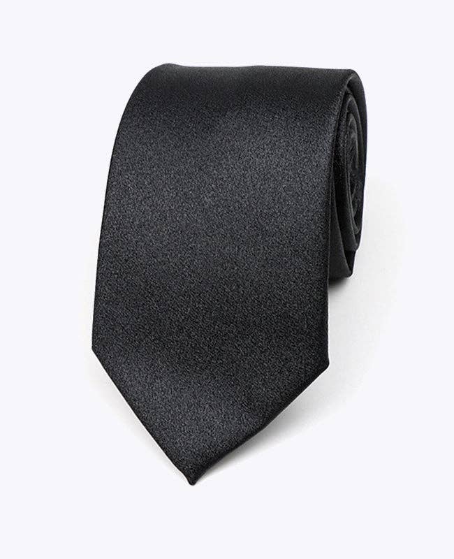 Unipap's - Wholesale Necktie - Men's - Black Sequin Tie No. 1 for Men in Polyester "Armand"0
