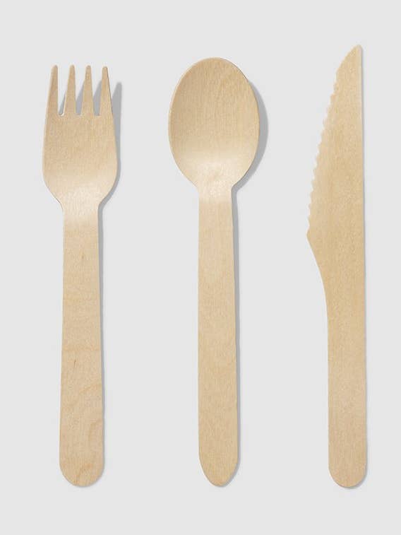 Besteckset aus Holz (30 pro Packung) für den Großhandel von Coterie Party Supplies