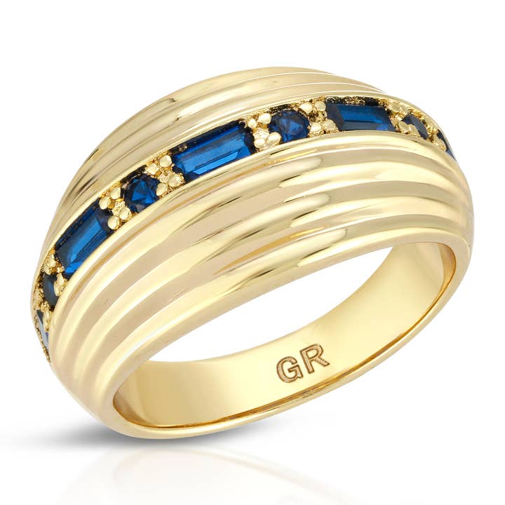 Inner Light Dome Ring- Sapphire for wholesale by Glamrocks Jewelry