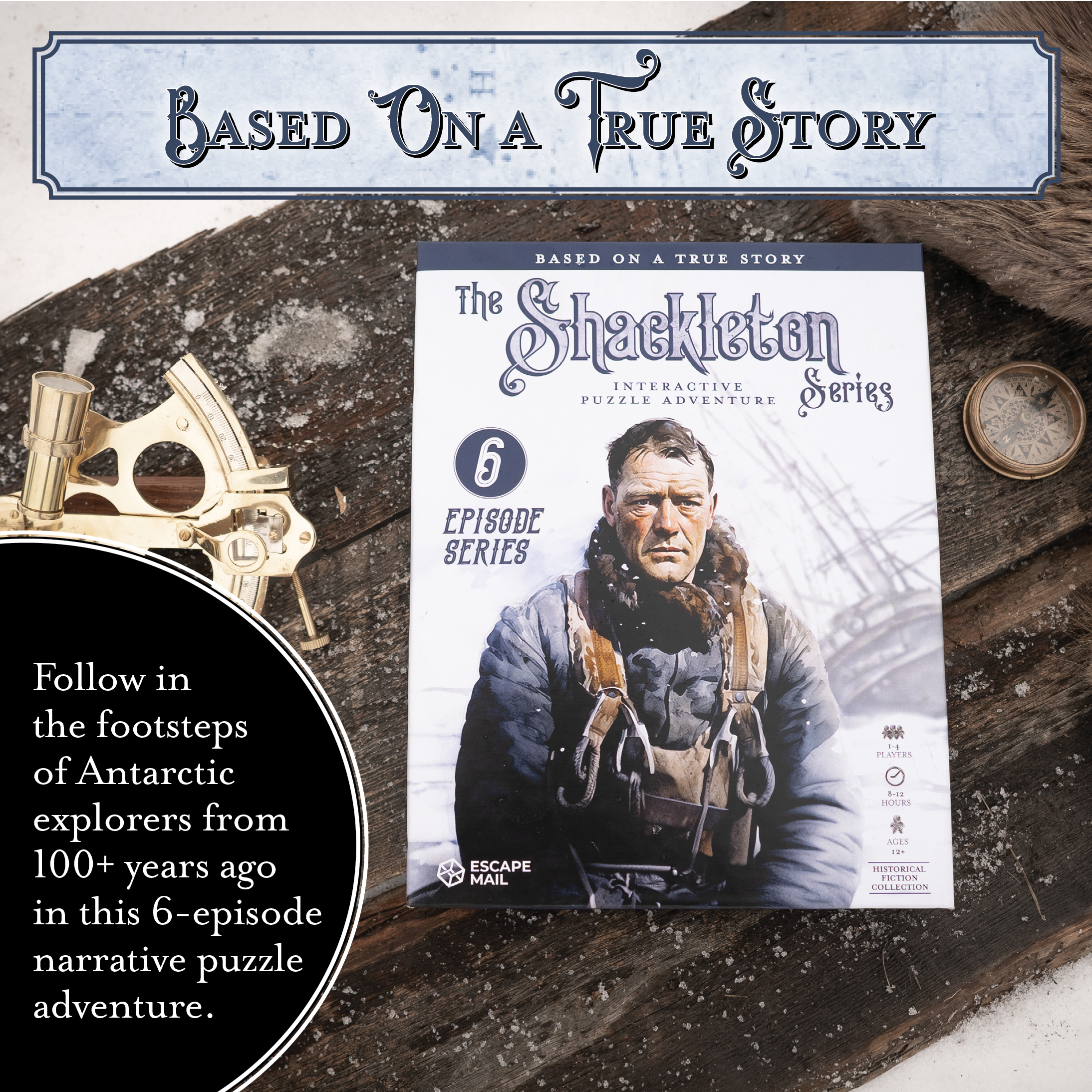 Escape Mail - Wholesale Board Game - (NEW!) Shackleton Series: Historic Fiction Escape Game 4