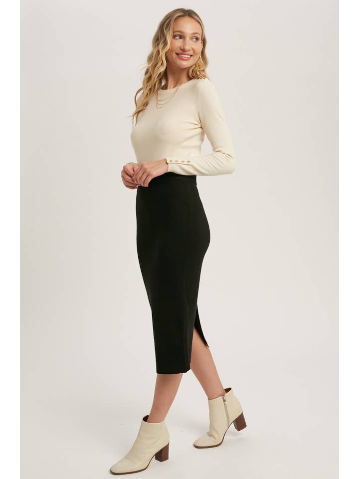Bluivy - Wholesale Skirt - Women's - H LINE MIDI SWEATER SKIRT27