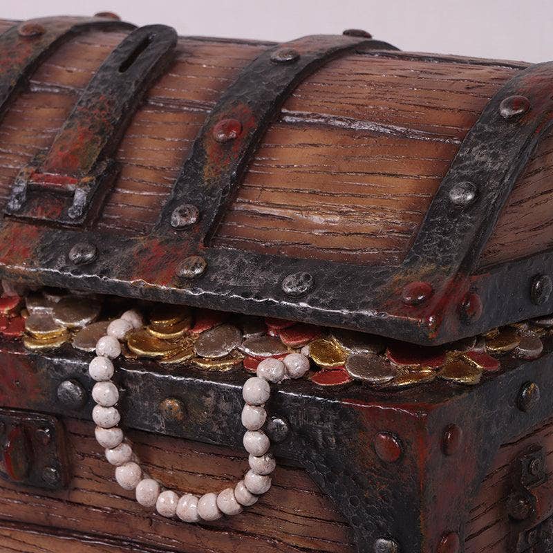 LM Treasures - Wholesale Decorative Box - Small Pirate Treasure Chest Statue5