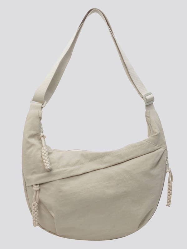 Solid Color Nylon Large Capacity Shoulder Bag DP25A421 for wholesale by Dipped Shop