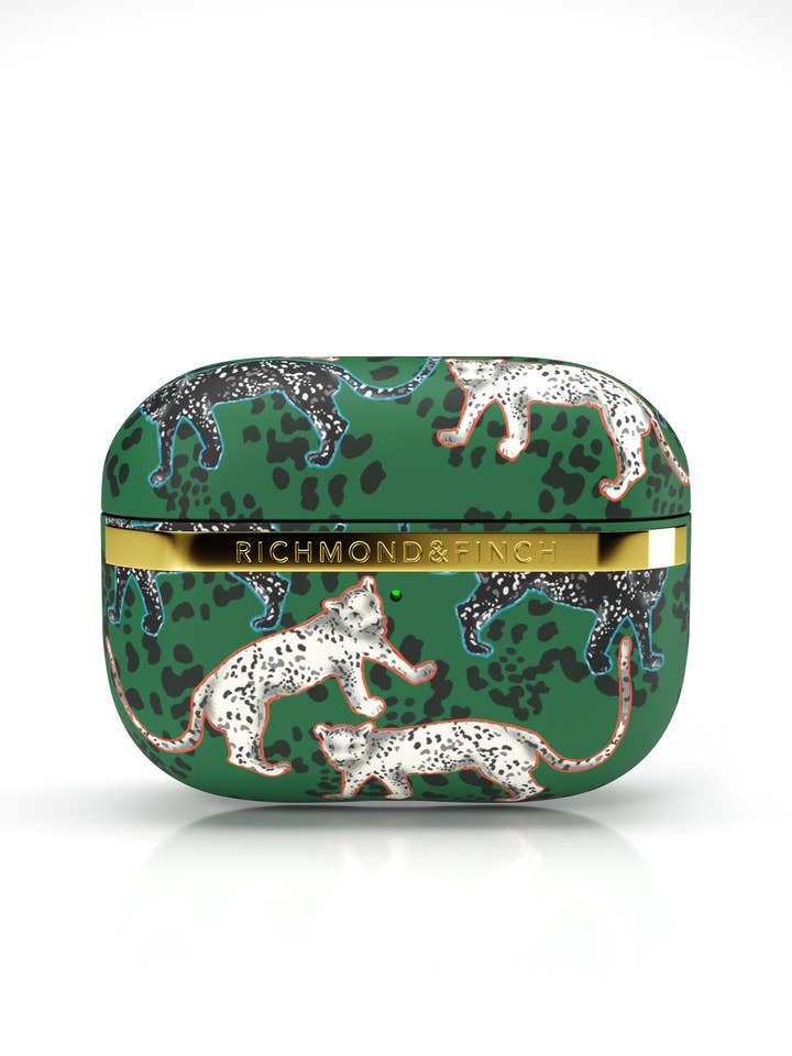 Green Leopard Airpods-fodral för wholesale av Richmond & Finch