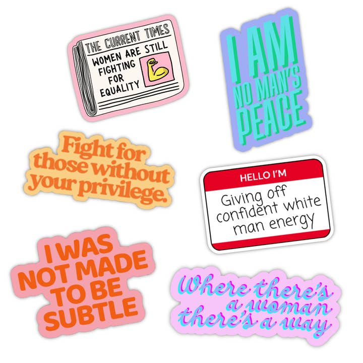 Mini Feminism Sticker Pack for wholesale by Olive Street Collective
