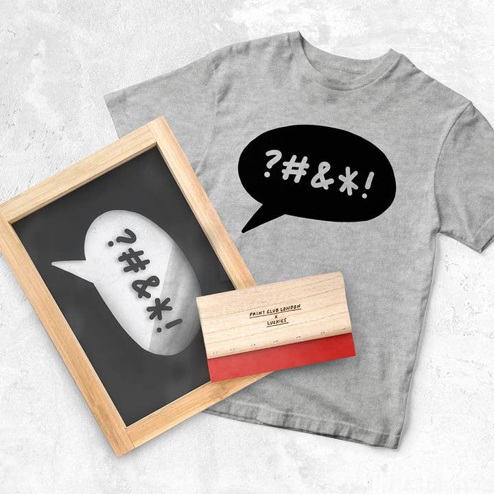 SUCK UK Ltd - USA - Wholesale DIY Craft Kit - Print Club x Luckies - Screen Printing Kit2