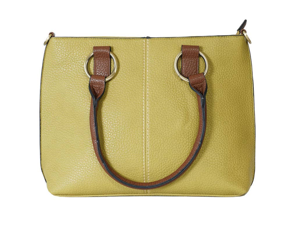 22 Tote - Wholesale Tote Bag - Women's - Pebbled Vegan Leather Triple-Compartment Shoulder Tote Bag12