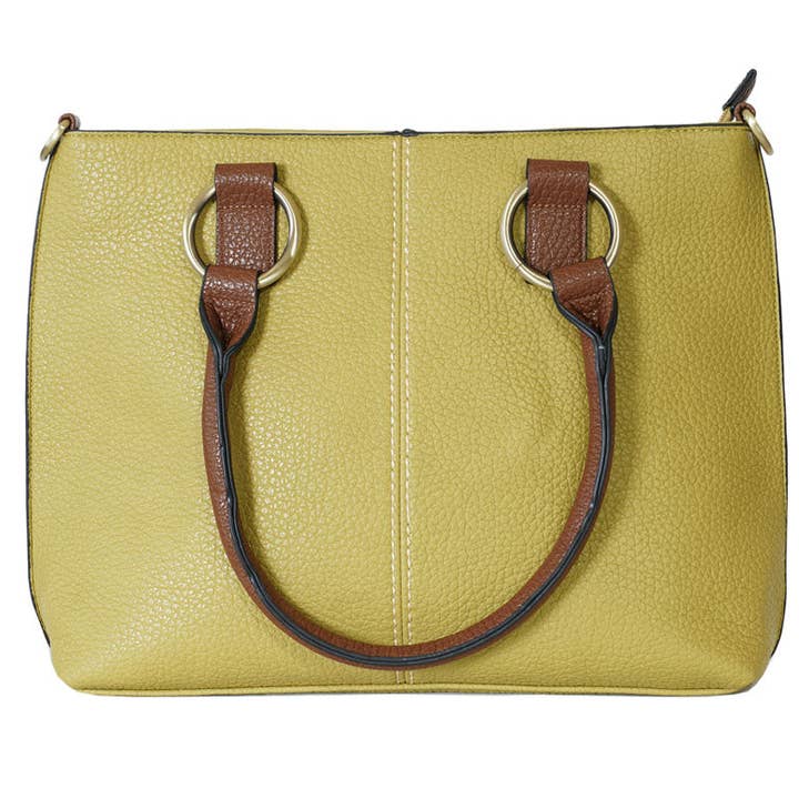 22 Tote - Wholesale Tote Bag - Women's - Pebbled Vegan Leather Triple-Compartment Shoulder Tote Bag12