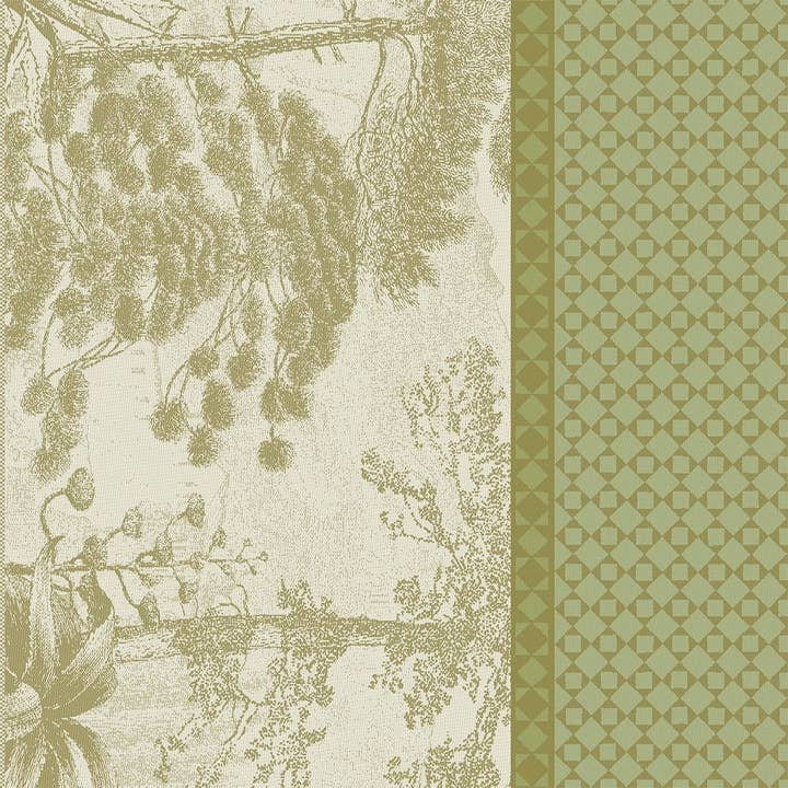 Le Sud Vert Napkin, Cotton for wholesale by Garnier Thiebaut