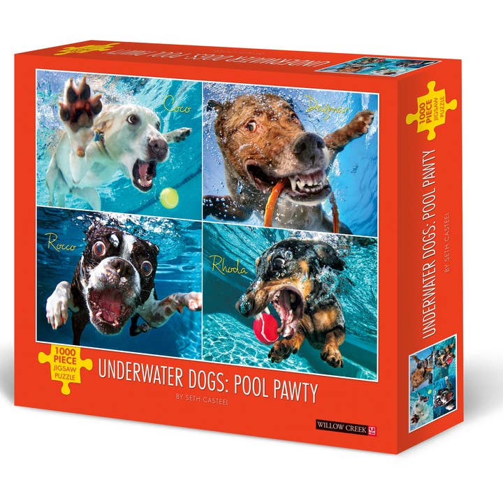 Willow Creek Press & Gifts - Wholesale Puzzle - Adult - Underwater Dogs: Pool Pawty 1000-Piece Puzzle