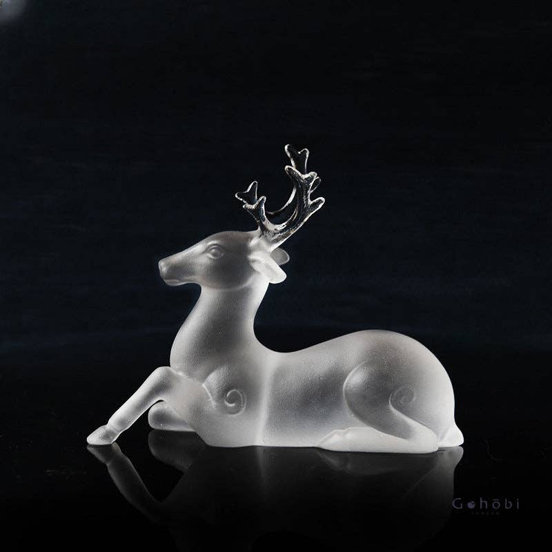 Gohobi （We cover U.S. import duties） – wholesale Dekorativ statyett – Gohobi Pate de Verre Hjortformad färgat glas prydnadspenna9