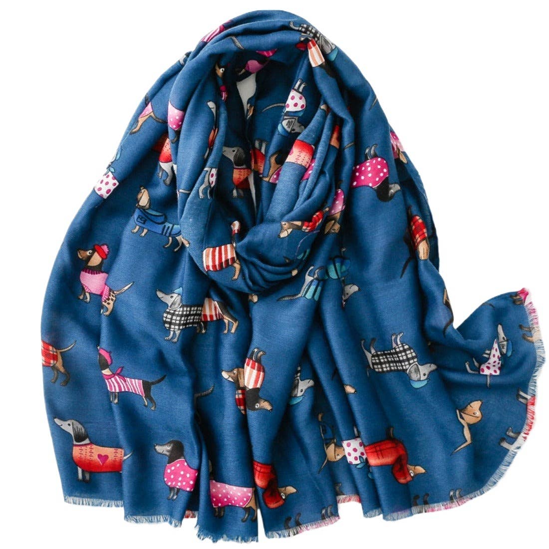 Funkyrel® Atzbranding Limited - Wholesale Scarf - Women's - Scarvii - Cartoon Dog Pattern Fall/Winter Scarf1