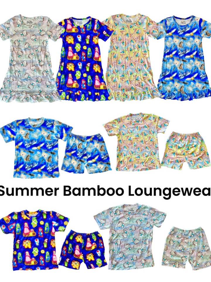 Ropa de descanso de bambú para verano para venta al por mayor de Little dress shoppe