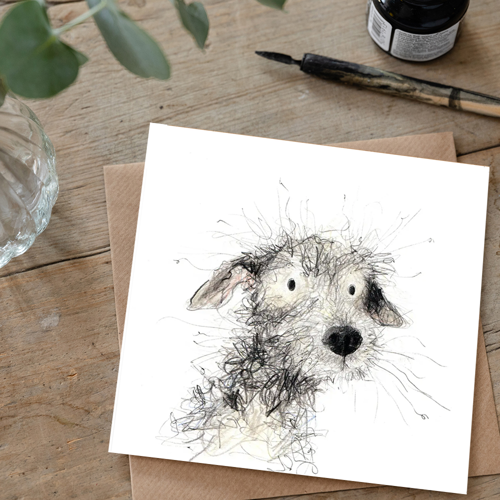 Catherine Rayner Trading Ltd – wholesale Everyday greeting card – Debbie Bedlington Whippet Card for all Occasions1