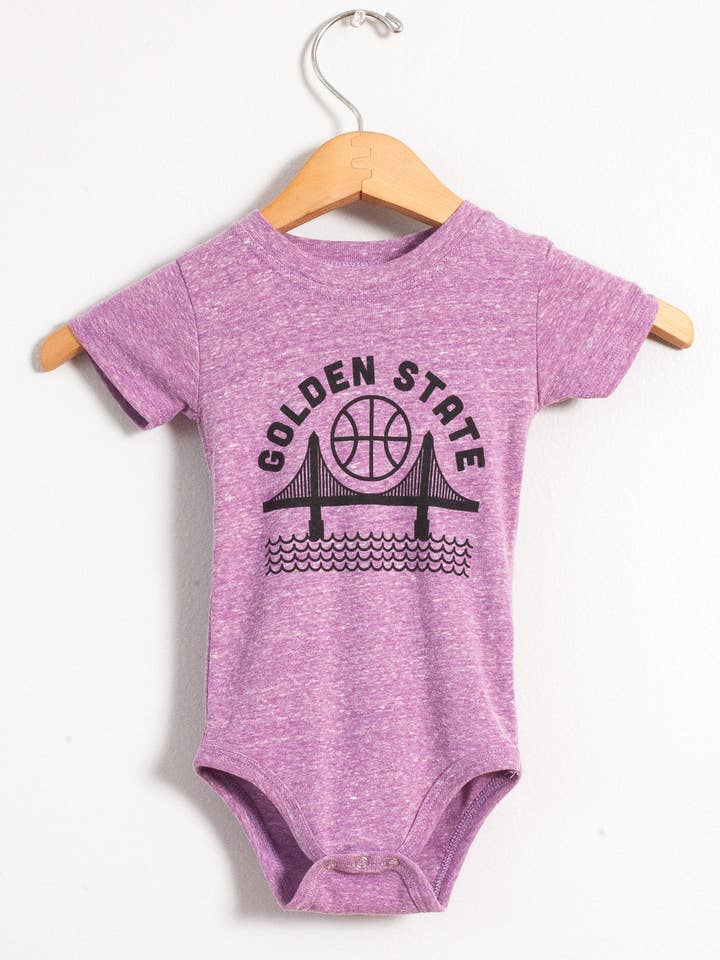 Culk - Wholesale Bodysuit (Non-Footed) - Baby - Golden State Baby Onesie Tri-Purple