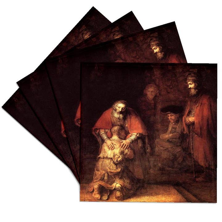 3dRose - Wholesale Coasters - 3dRose, Print of Rembrandt Painting The Prodigal Son, Coaster