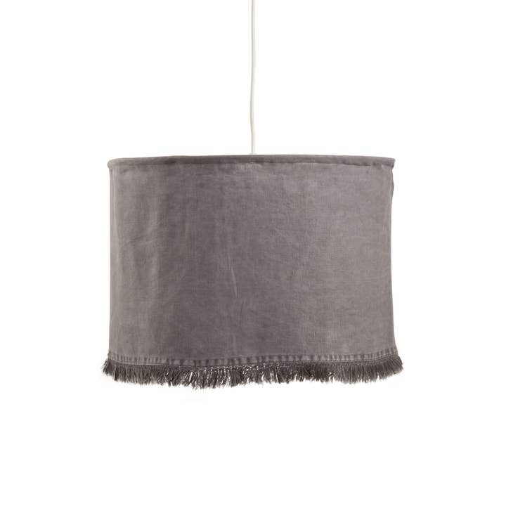 Saro Lifestyle - Wholesale Lamp Shade - Stonewashed Fringe Lamp Shade8