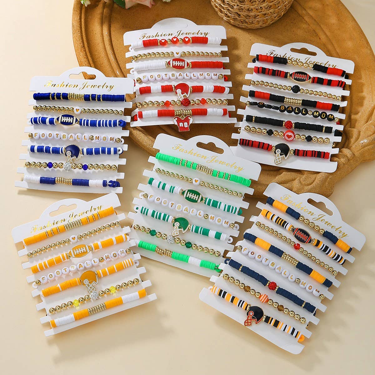 ACCITY - Wholesale Jewelry Set - BRACELET 8-PIECE SET POLYMER CLAY BRACELET_CWMM351216