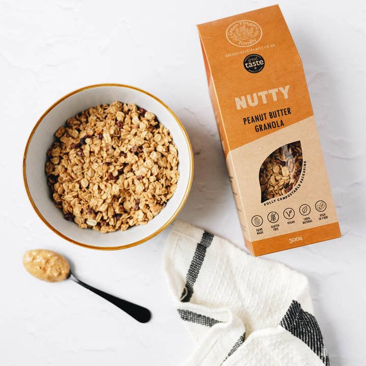 Green Fingers Family – Großhandel Granola – Nutty - glutenfreies, veganes Erdnussbutter-Granola3
