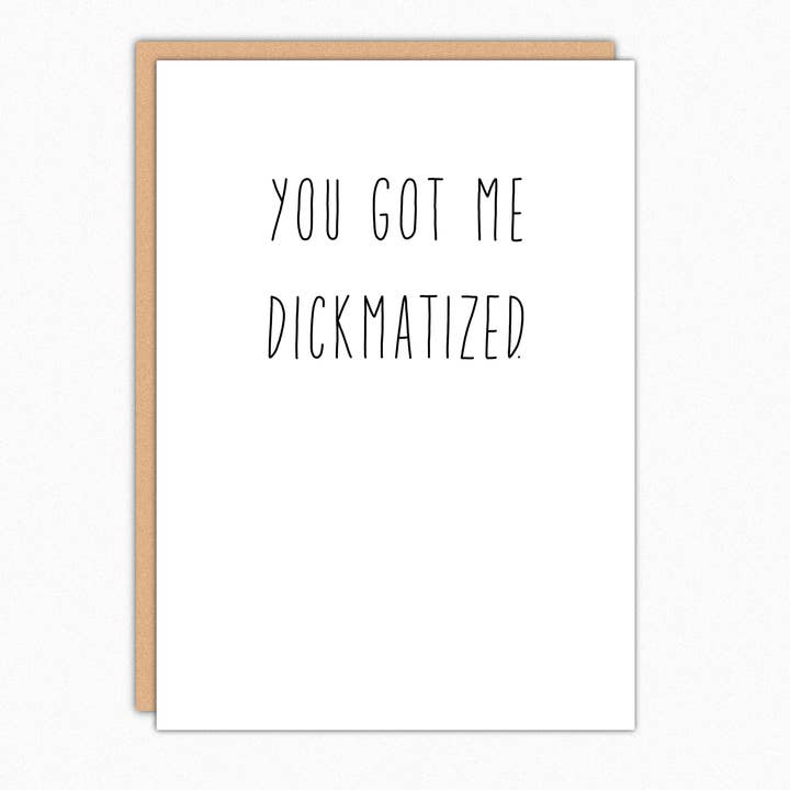 Carte manuscrite amusante "Dickmatized" 5x7 IN109 pour la vente par In A Nutshell Studio