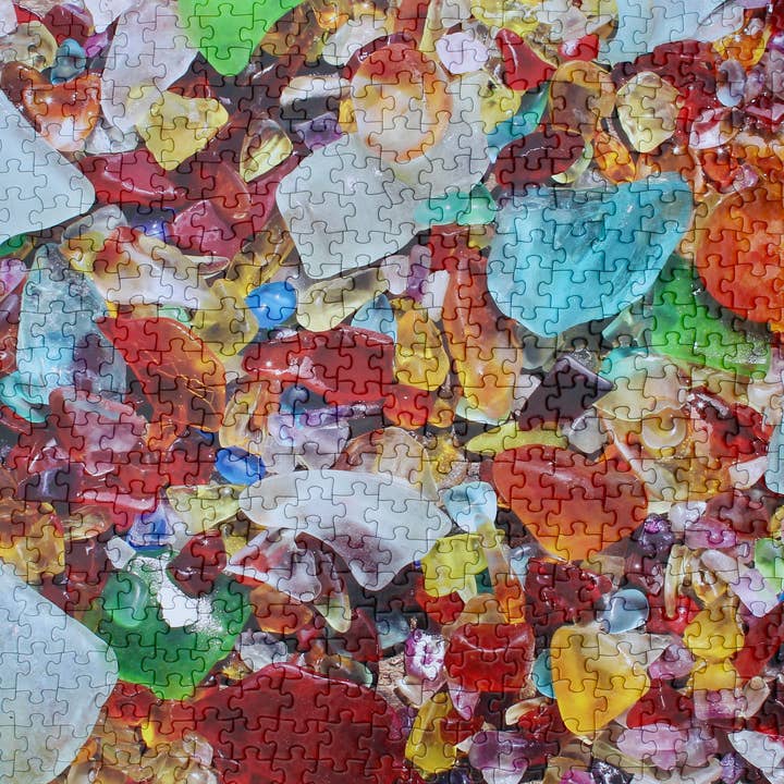 Puzzles That Rock - Vente Puzzle – adulte - Verre de plage : Puzzle de 550 pièces aux couleurs de l'arc-en-ciel1