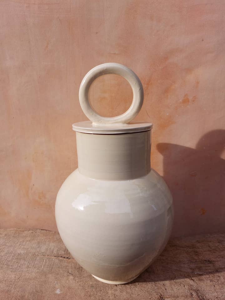 Weißes Terrakotta-Glas. für den Großhandel von Cerámica Roca Caus