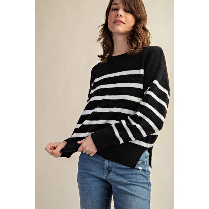 Sweet Generis - Wholesale Knit Sweater - Women's - CLASSIC STRIPE OVERSIZE PULLOVER16