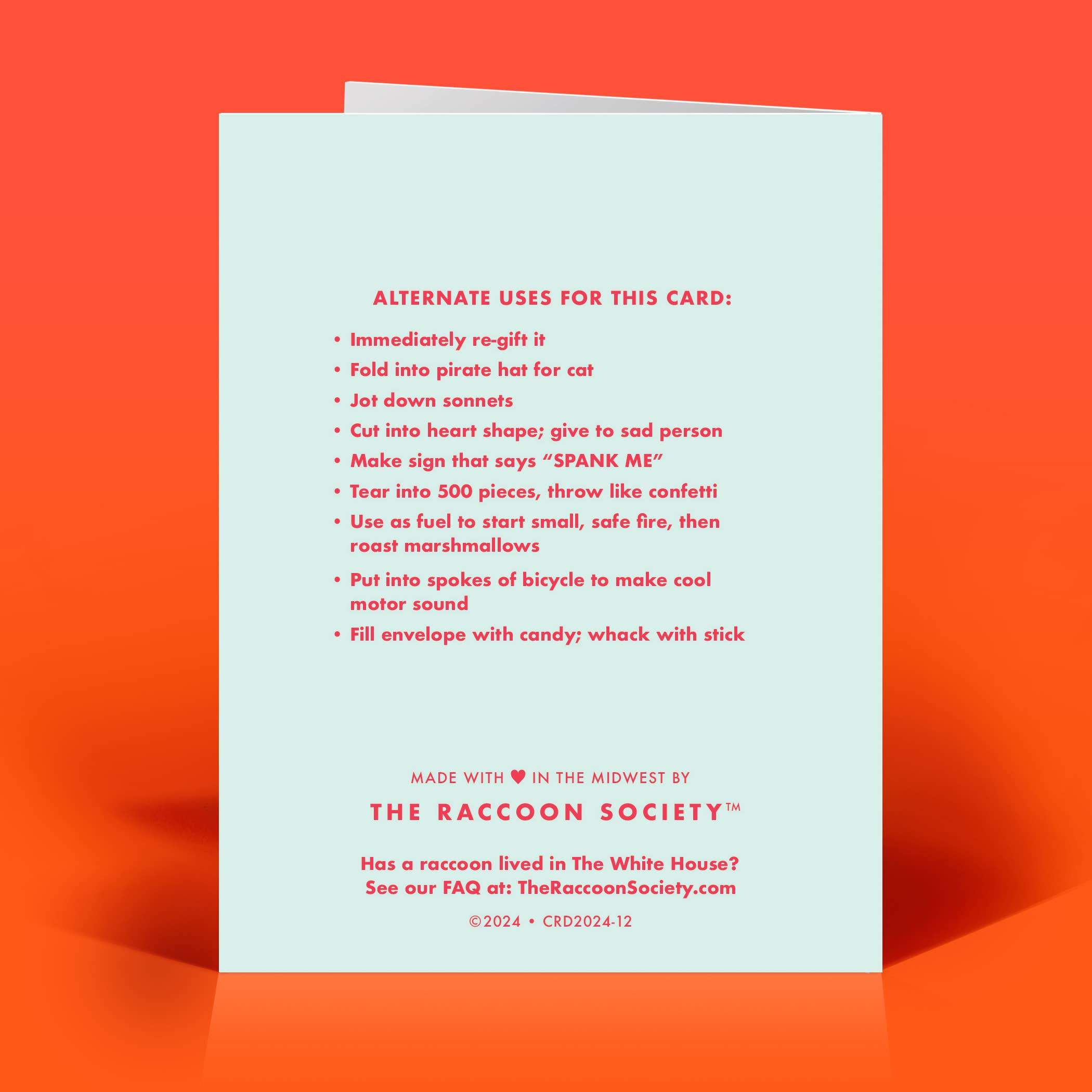 The Raccoon Society – wholesale Birthday card – Calm Down Birthday Card1