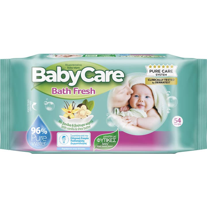 Babylino - Wholesale Face & Body Wipes - Baby - Babycare Aqua Pure Wipes With Shea Butter, 54 Units0