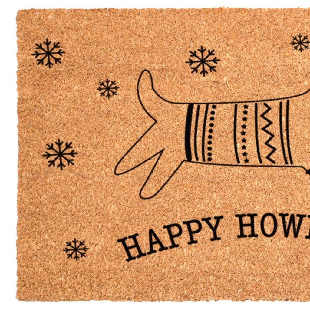 HomeRoots - Wholesale Door Mat - 17" X 29" Brown And Black Christmas Dog Outdoor Coir Door Mat4