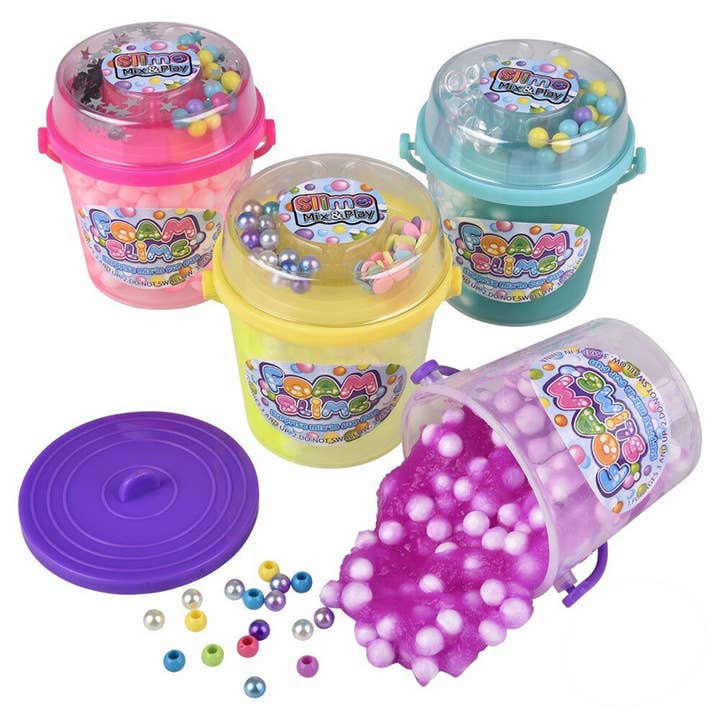 JSBlueRidge Toys - Venta al por mayor Masilla/limo - Niños - Juguete de Slime Espumoso en Cubo Colorido para Niños - Surtido