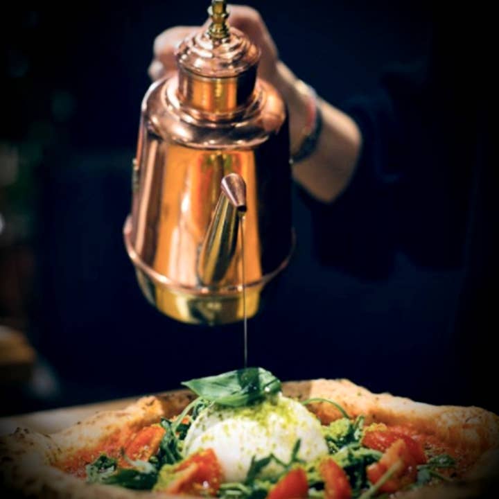 Arterameferro – wholesale Olje- och vinägerbehållare – Traditionell italiensk oljekanna i koppar och mässing 1 liter