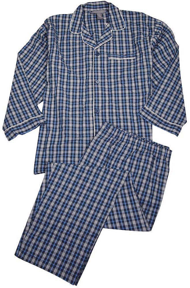 Eastern Off Price - Wholesale Sleepwear Set - Men's - Protocol - Mens Big Broadcloth Long Sleeve Pajamas2