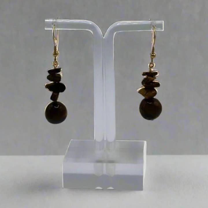 Tigerøje Øreringe-E6 for engroshandel hos The Bijoux Collective