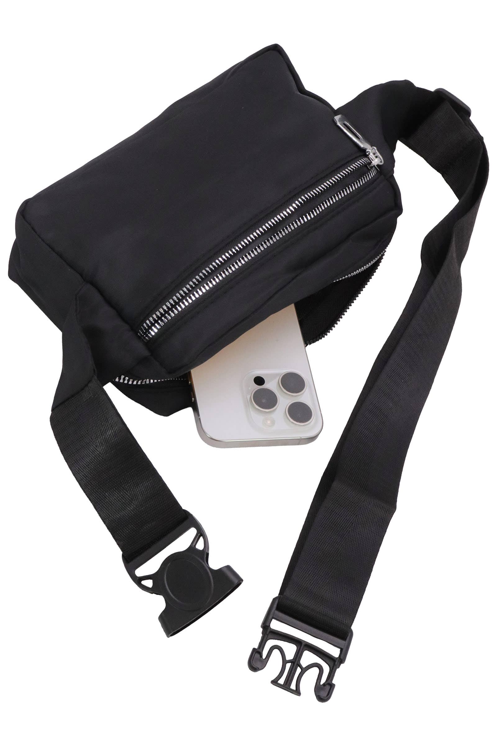 ASSORTED Minimal Matte Solid Belt Bum Fanny Pack for wholesale on Faire3