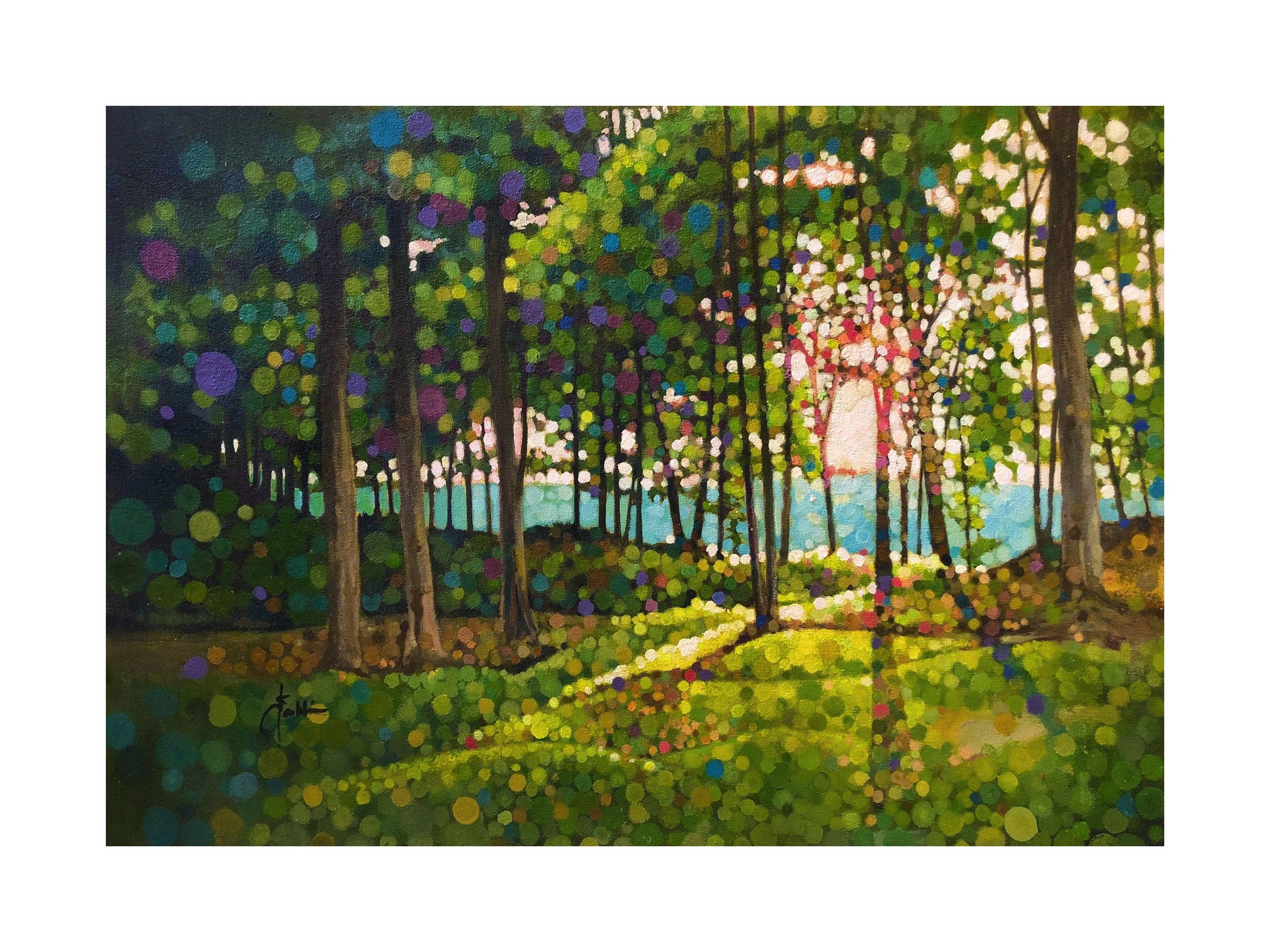 Magic Hill - Mercantile - Wholesale Art Print - BACKORDER Contemporary Giclee High-end print titled: magical walk by Kevin Conklin W18 x 24” inches signed0