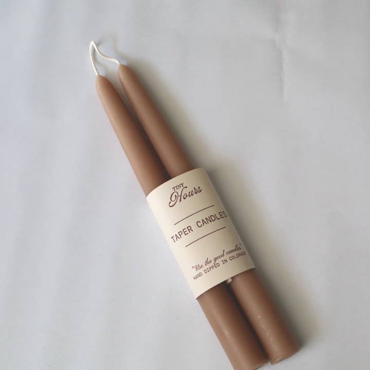 Tiny Hours - Wholesale Tapered candle/candlestick - 9" Hand Dipped Beeswax Taper Candles8