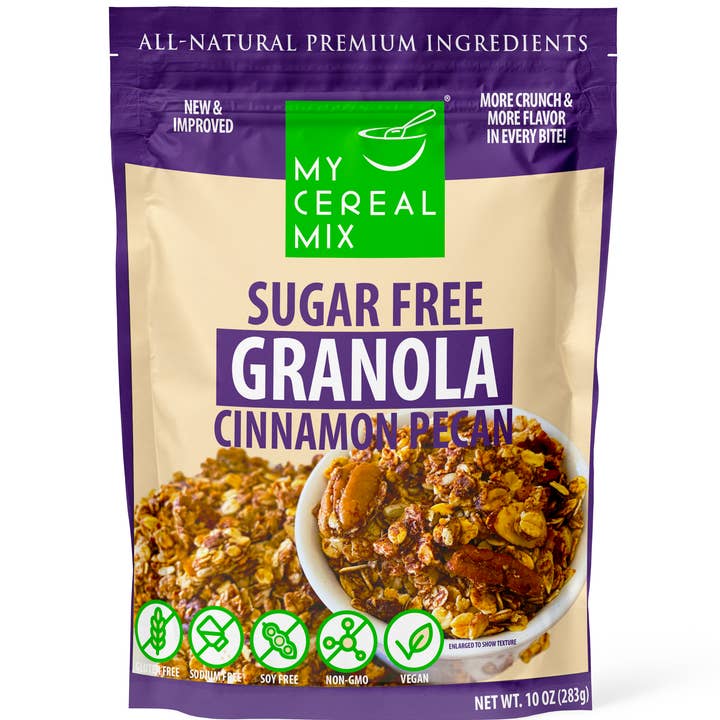 MyCerealMix Sugar-Free Cinnamon Pecan Granola for wholesale by MyCerealMix