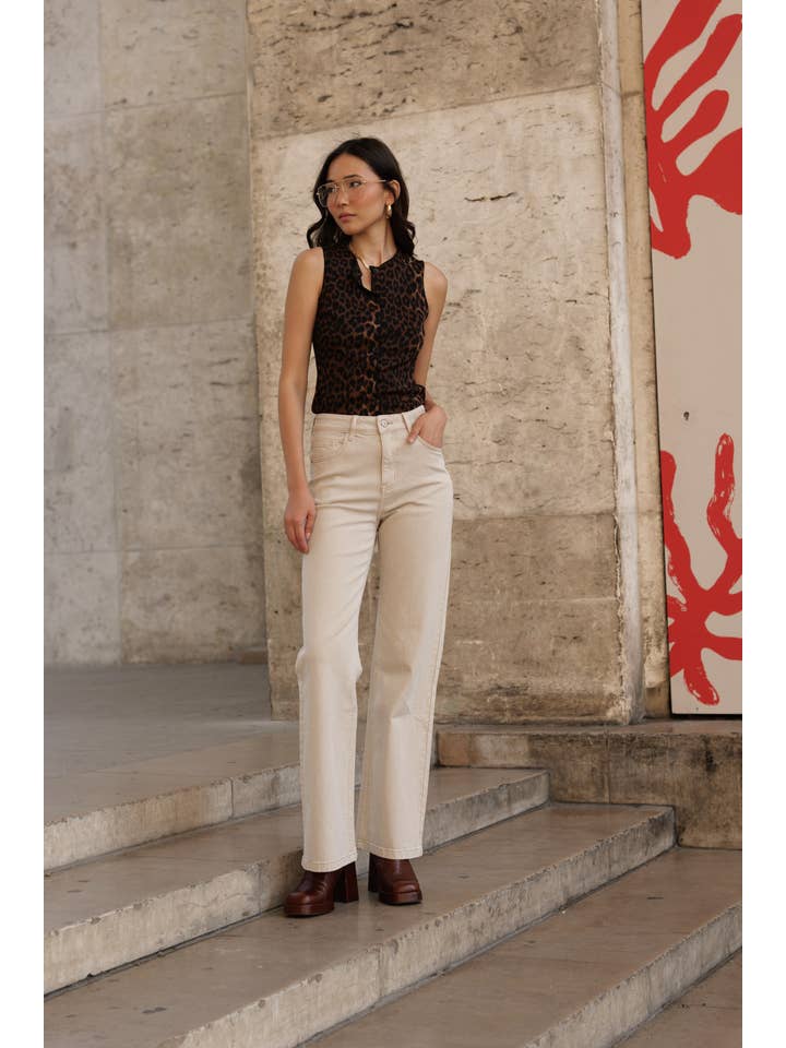 Oraije Paris - Vendita all'ingrosso Jeans - Donna - Jeans Barbara a gamba larga8