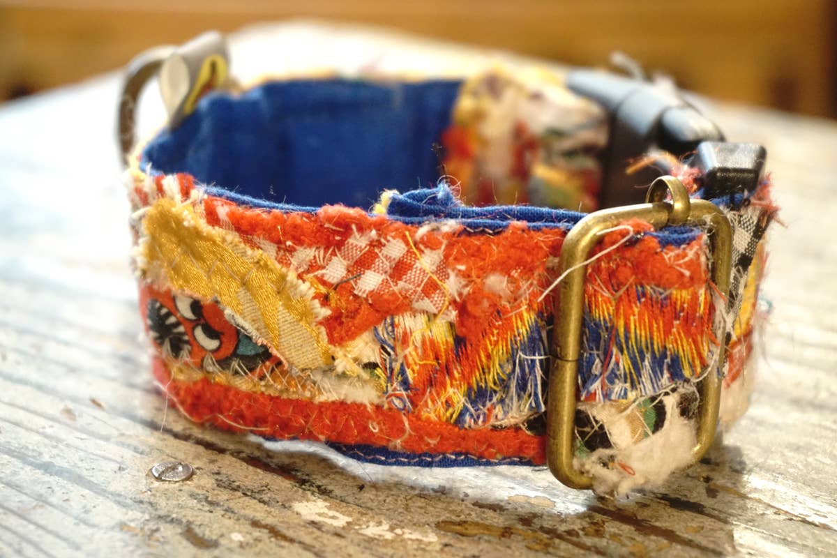 hundsfutter - Wholesale Pet Collar - Dog - Unique "patchwork1" dog collars - box with 4 sizes4