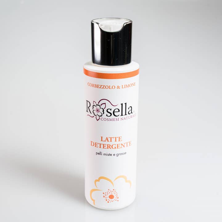 Latte detergente viso pelli miste e grasse Corbezzolo & Lime per la vendita all'ingrosso da parte di Rosella cosmesi naturale