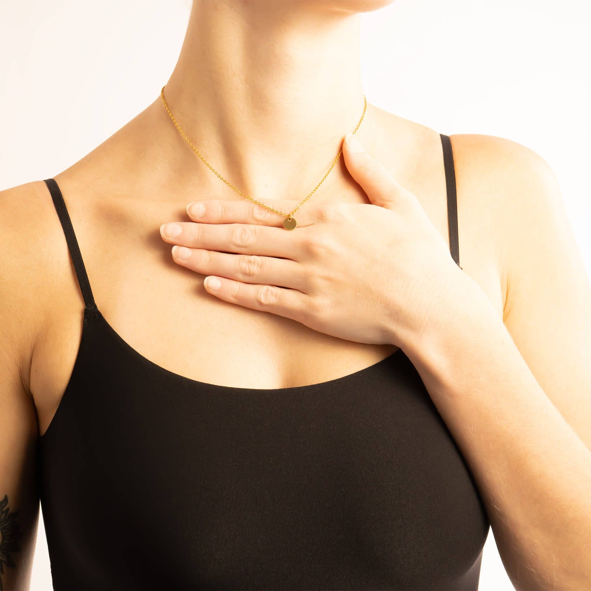 WJW - Vendita all'ingrosso Ciondolo/pendente - Etichette per gioielli in acciaio inossidabile con rivestimento PVD in oro 18K.4