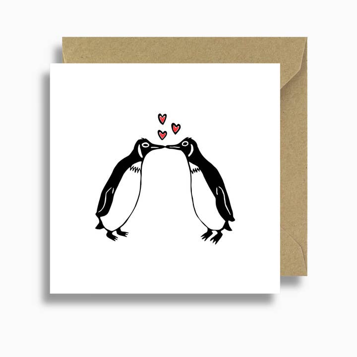 Cartão Beijo de Pinguim por atacado de Lizzie Chancellor