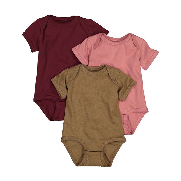 Rabbit Skins Baby Bodysuit 3-Pack- Cupcake for wholesale by Rabbit Skins