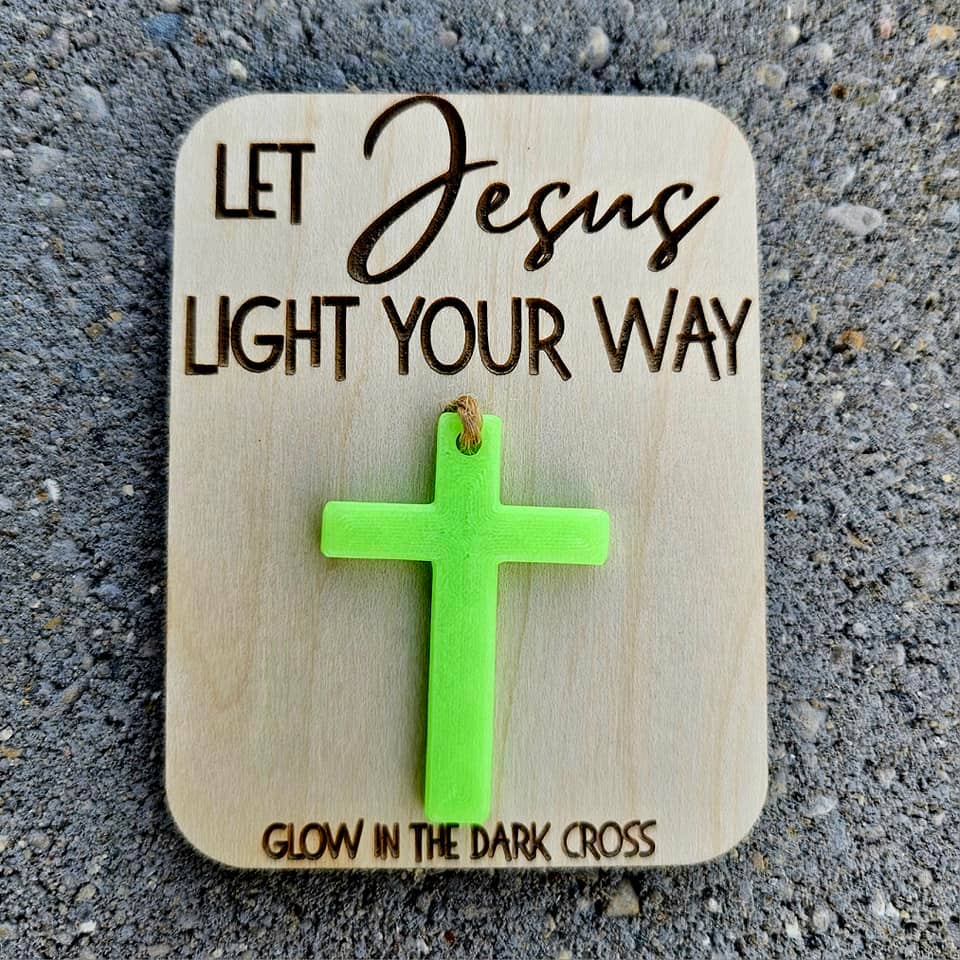 BD Lasers INC. - Wholesale Keychain - Unisex - Glow in the Dark Cross- Let Jesus Light Your Way2
