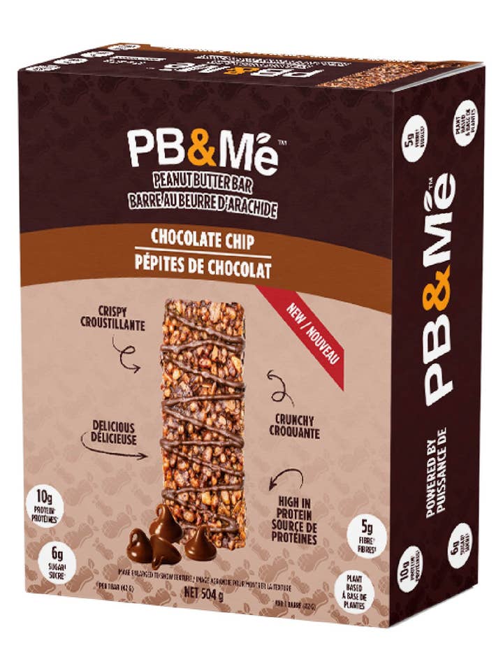 PB&Me Peanut Butter Bars - Chocolate Chip for wholesale by PB&Me