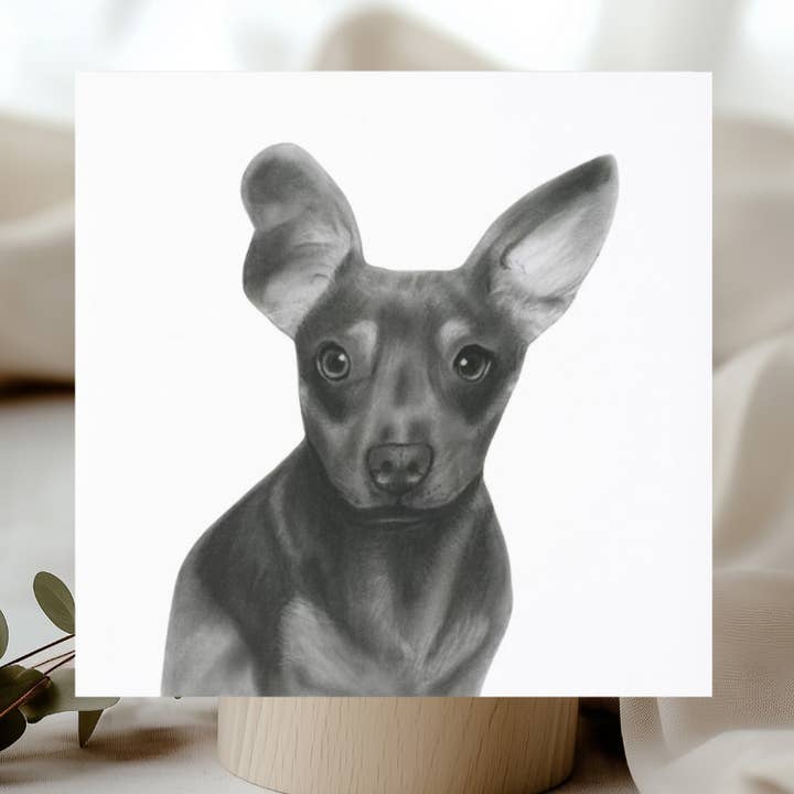 Tabit the Cheweenie Greeting Card for wholesale by Libra Fine Arts