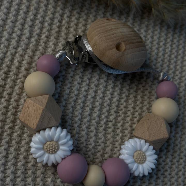 Clipe para chupeta sem nome | flor & urze por atacado de Baby Jewellery
