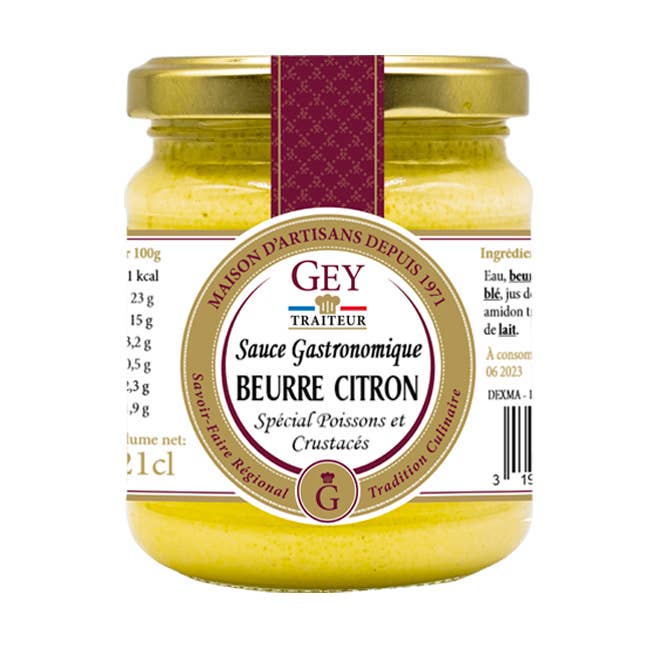 Lemon Butter Sauce 21cl - Raoul Gey Traiteur - 2769 for wholesale by Maison RGEY