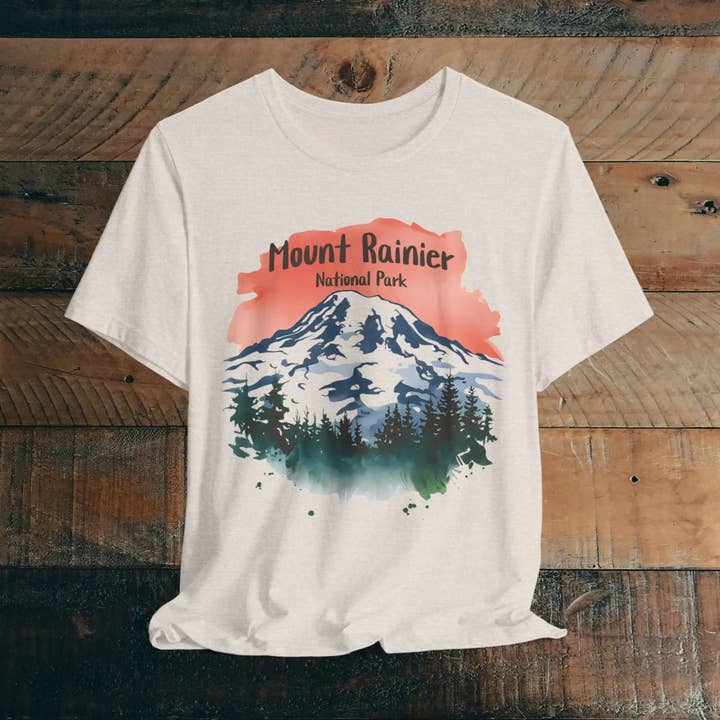 Mount Rainier National Park Unisex Passform Mjuk T-shirt för wholesale av Parks Apparel
